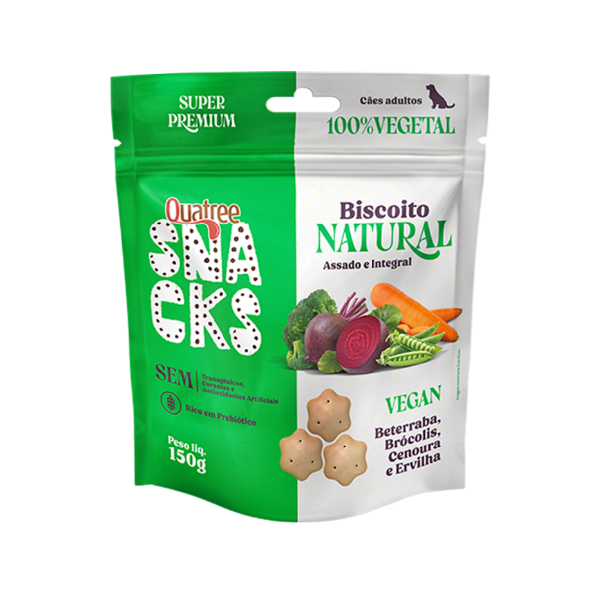 Imagem de QUATREE SNACKS BISCOITO NATURAL VEGANO 150G