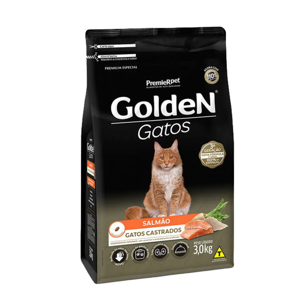 Imagem de GOLDEN FORMULA GATOS CASTRADOS SALMÃO GRANEL