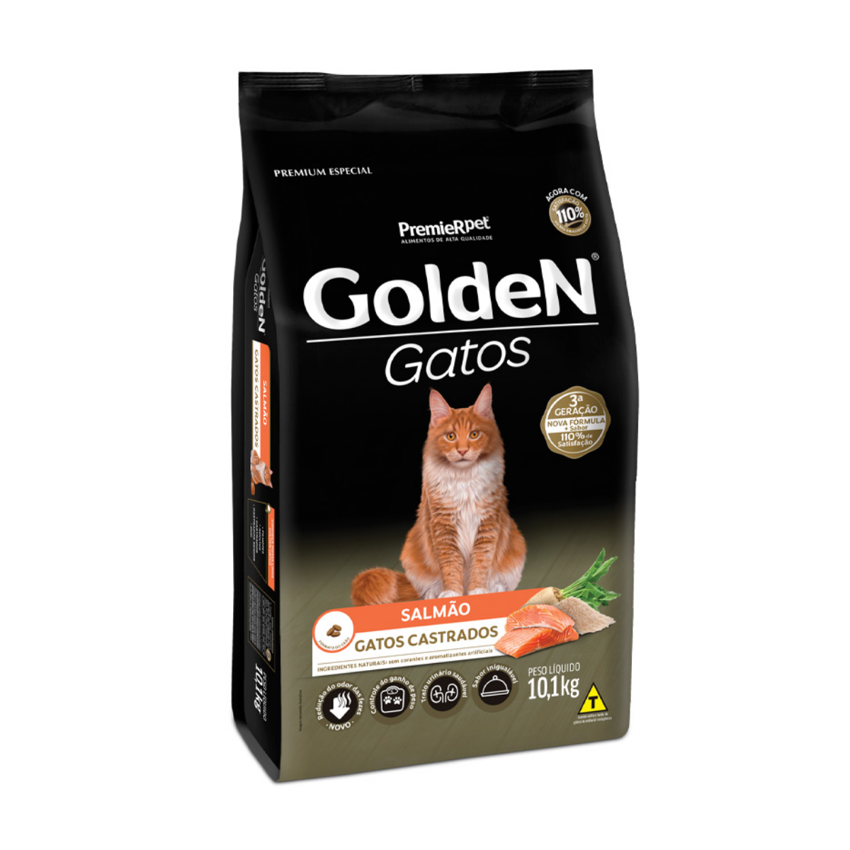 Imagem de RAÇÃO PARA GATO GOLDEN FORMULA GATOS ADULTO CASTRADOS SALMÃO 10,1 KG