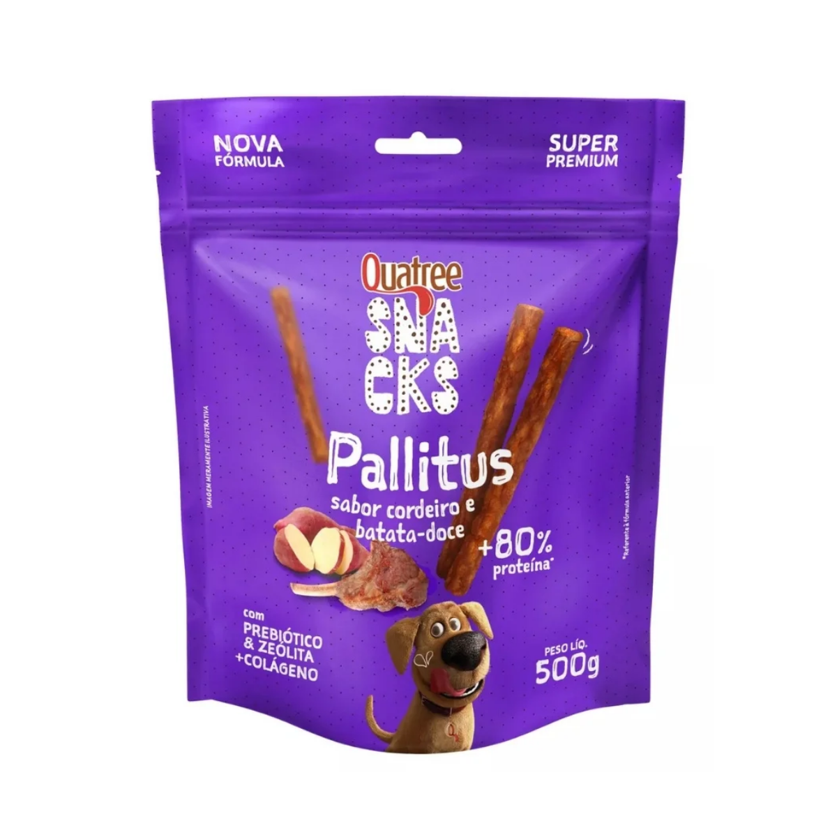 Imagem de QUATREE SNACKS PALLITUS SABOR CORDEIRO E BATATA DOCE 500G