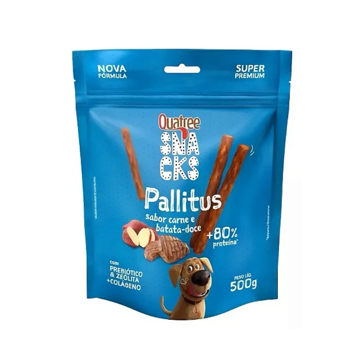 Imagem de QUATREE SNACKS PALLITUS SABOR CARNE E BATATA DOCE 500G