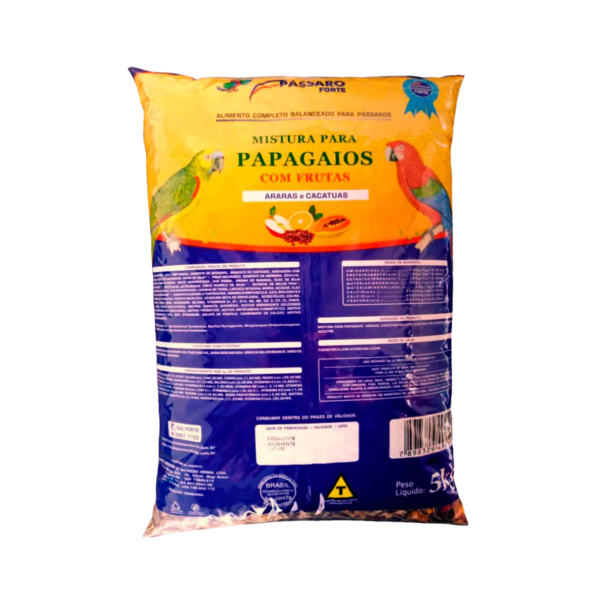 Imagem de MISTURA PAPAGAIOS PASSARO FORTE 5 KG