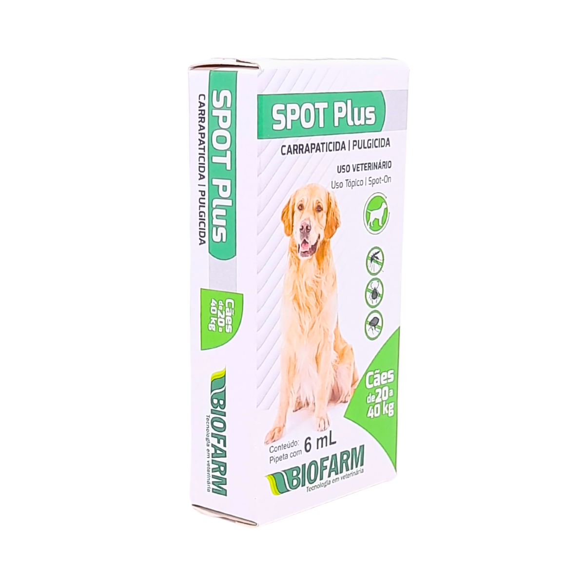 Imagem de Antipulga Carrapato Para Cachorro Spot Plus 6 Ml 20 A 40kg