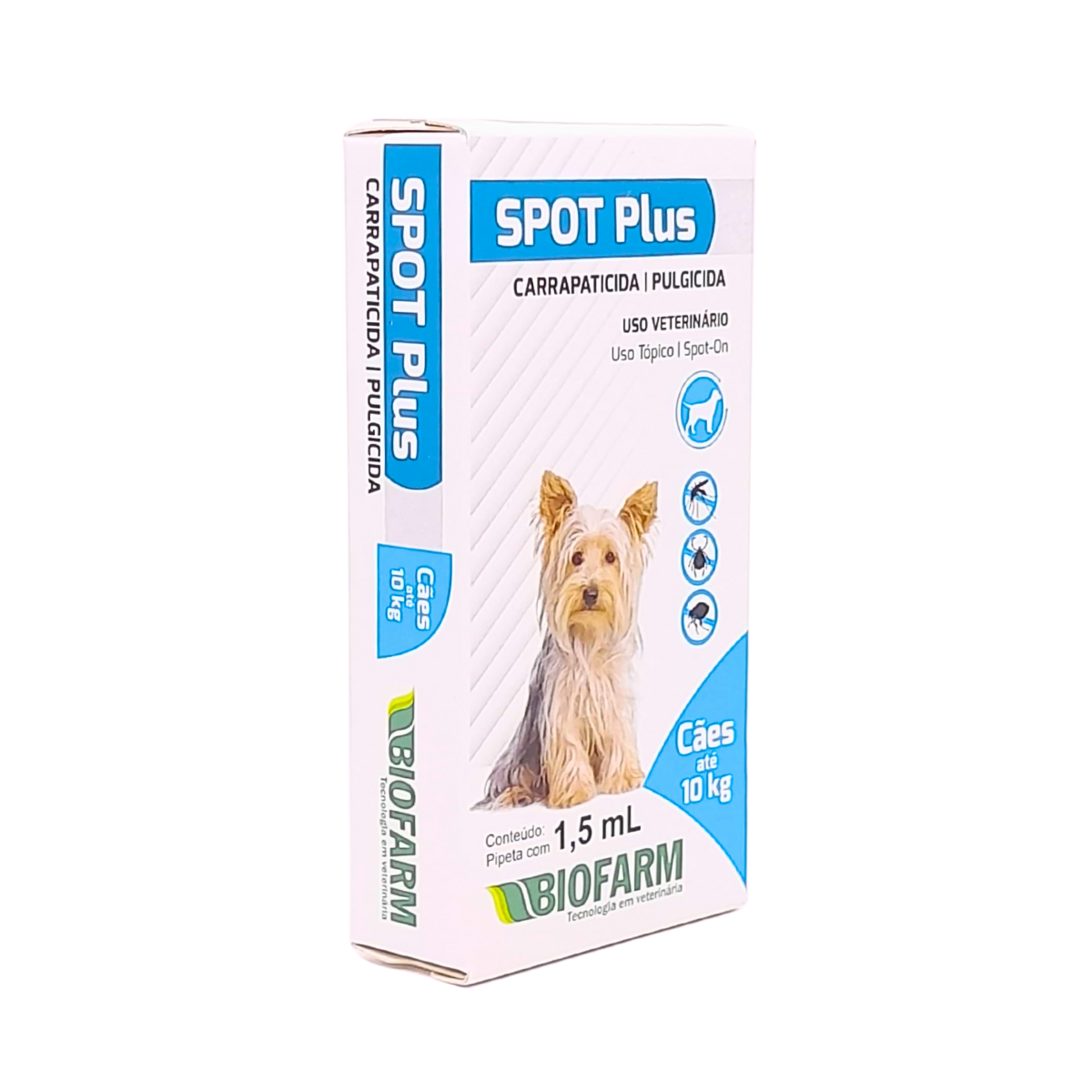 Imagem de Antipulga Carrapato Para Cachorro Spot Plus 1,5 Ml Até 10kg