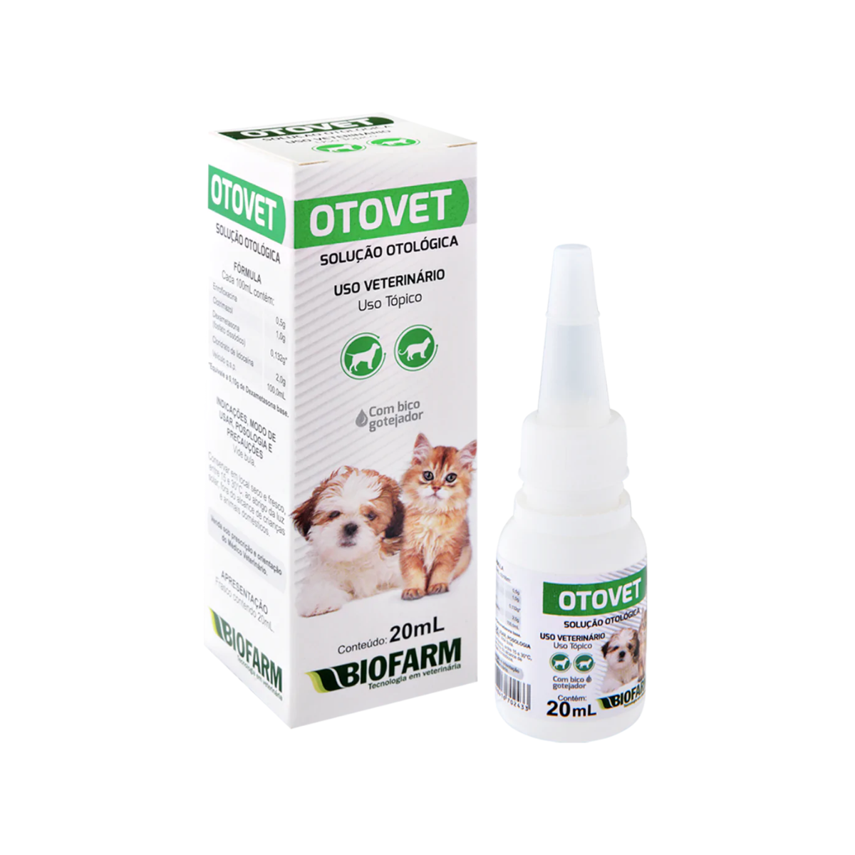 Imagem de Remedio Otite Bacteria Fungo Para Cachorro Gato OTOVET 20 mL