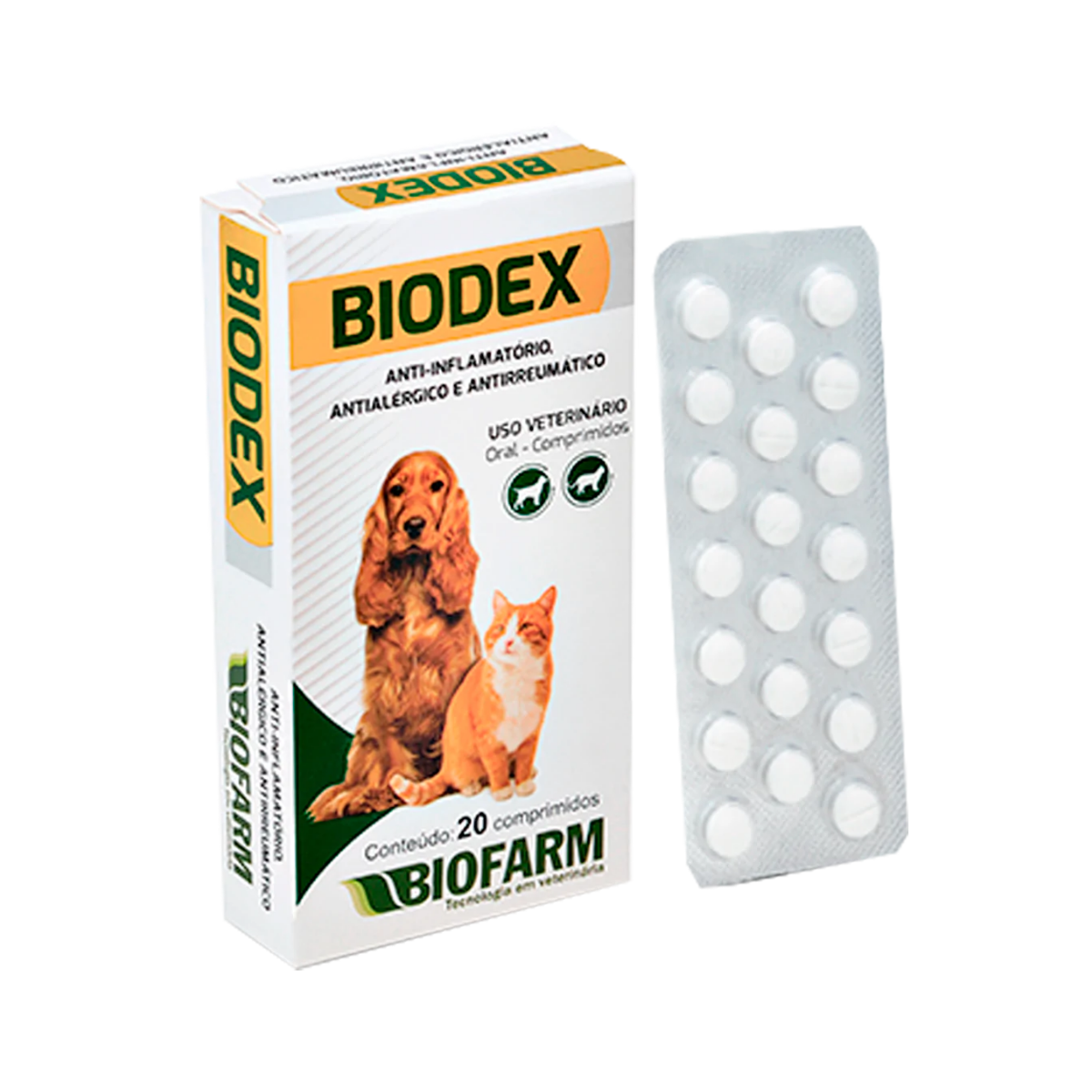 Imagem de BIODEX CAIXA COM 20 COMPRIMIDOS