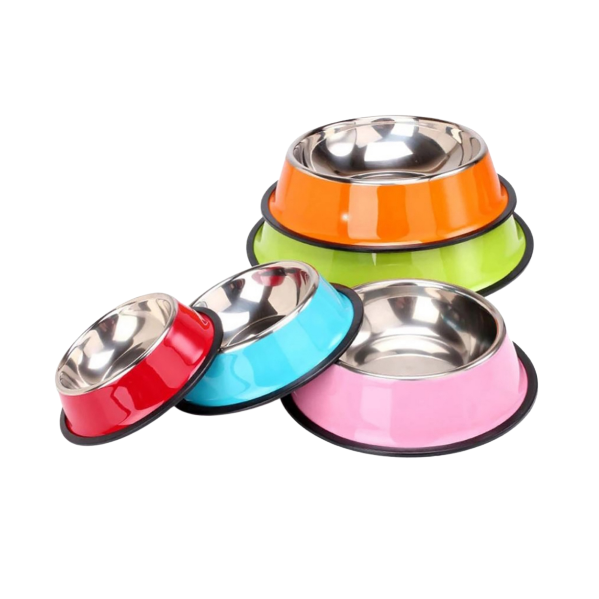 Imagem de COMEDOURO ACO INOX ANTIDERRAP COLORIDO P