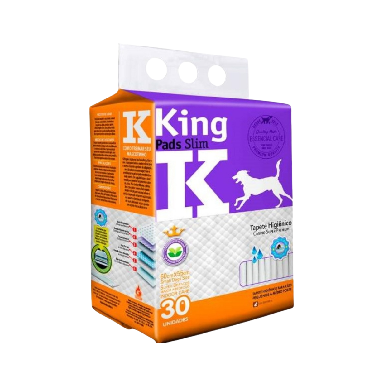 Imagem de TAPETE HIGIENICO KING PADS SLIM 60X55 COM 30UN