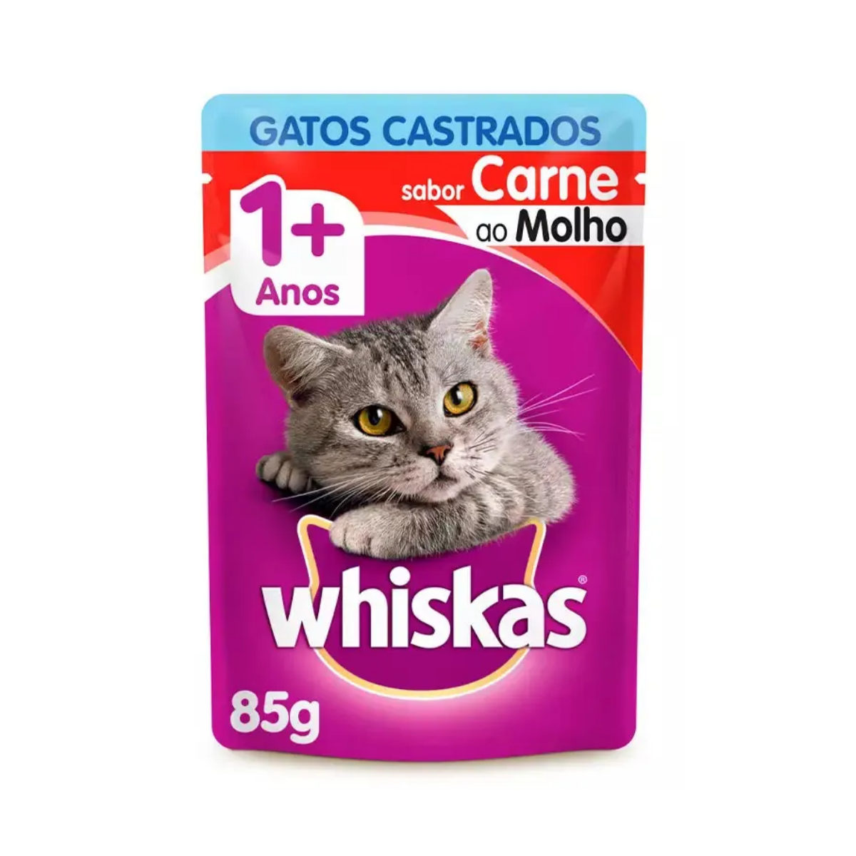 Imagem de WHISKAS SACHE CASTRADOS CARNE 85G