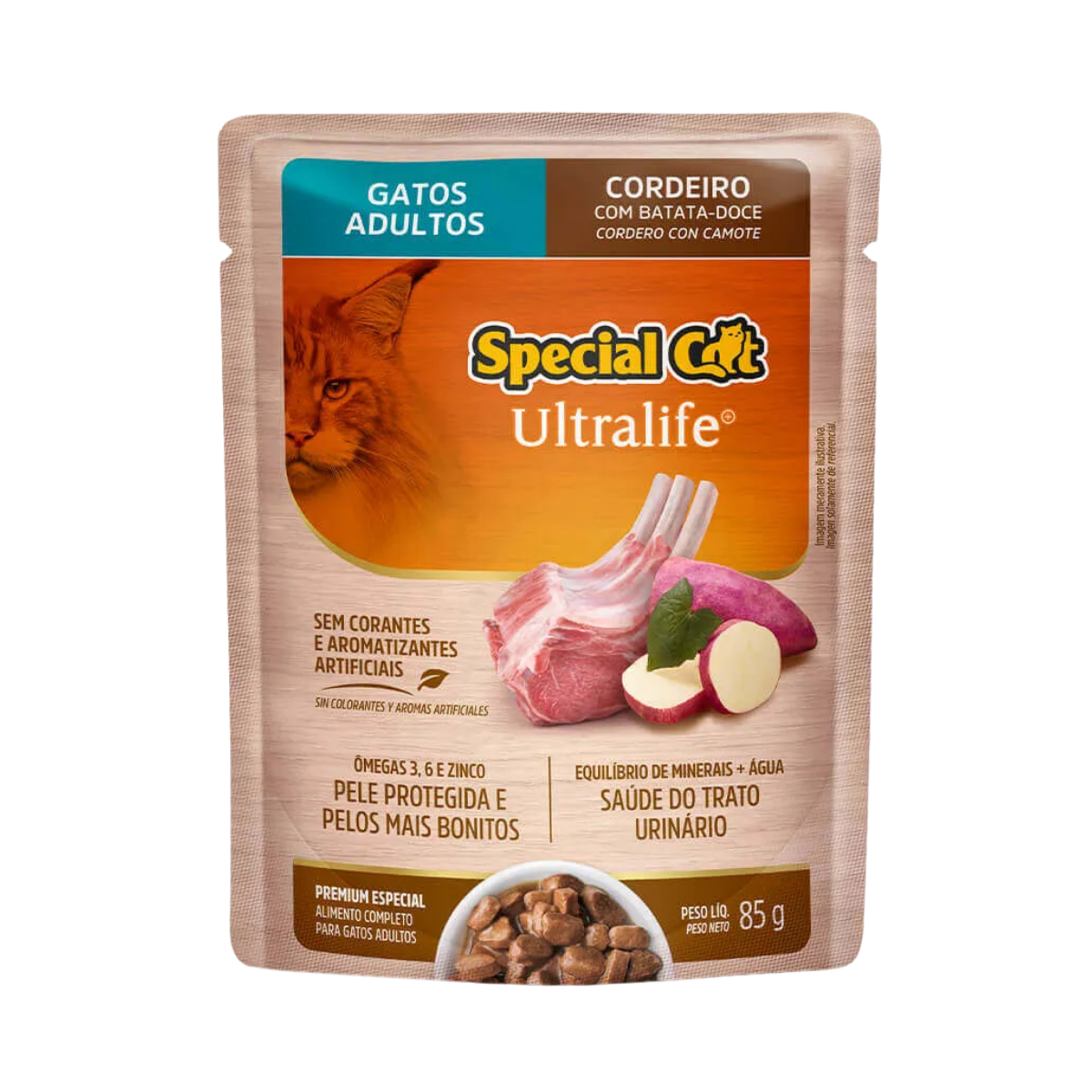 Imagem de SPECIAL CAT ULTRALIFE SACHE ADULTOS CORDEIRO 85G