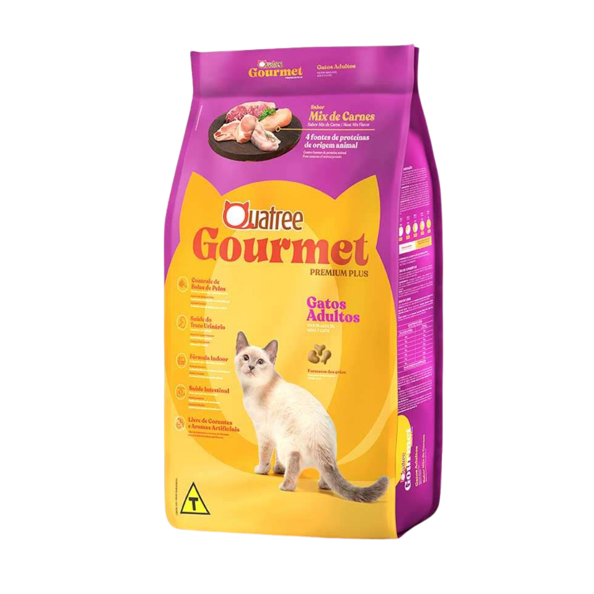 Imagem de QUATREE GOURMET GATOS ADULTOS MIX DE CARNES GRANEL