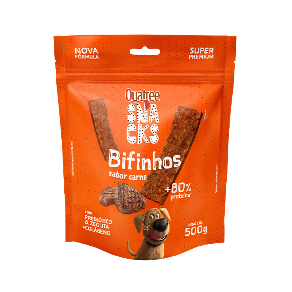Imagem de QUATREE SNACKS BIFINHOS SABOR CARNE 500G