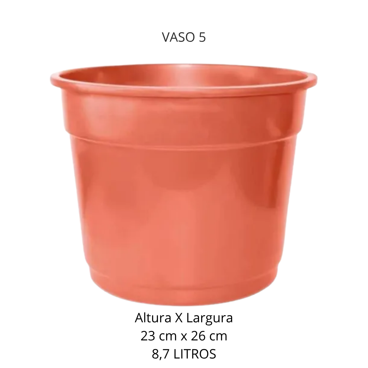 Imagem de VASO PLÁSTICO LISO CERÂMICA N°5