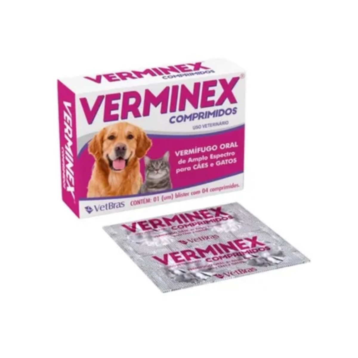 Imagem de VERMIFUGO VERMINEX COM 4 COMPRIMIDOS
