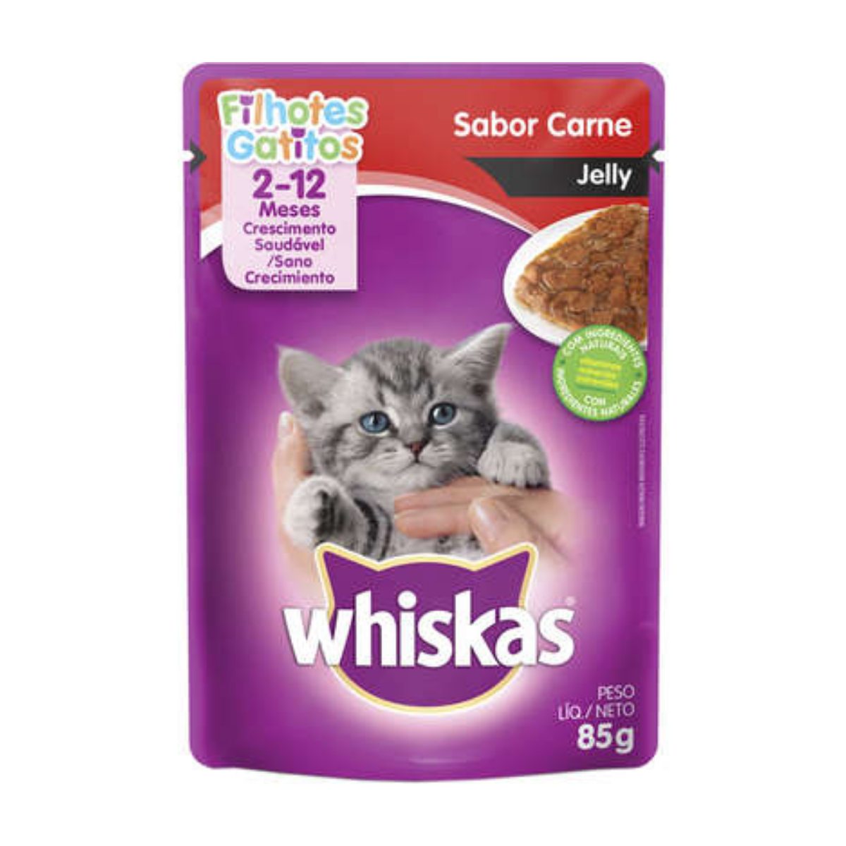 Imagem de WHISKAS SACHE JELLY CARNE FILHOTE 85GR
