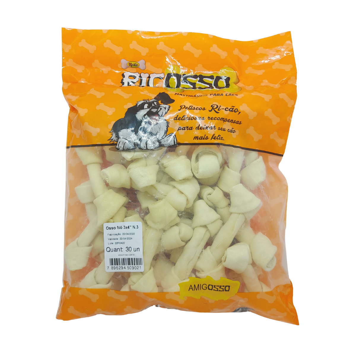 Imagem de OSSO NO RICOSSO 3X4 PACOTE 30 UNIDADES