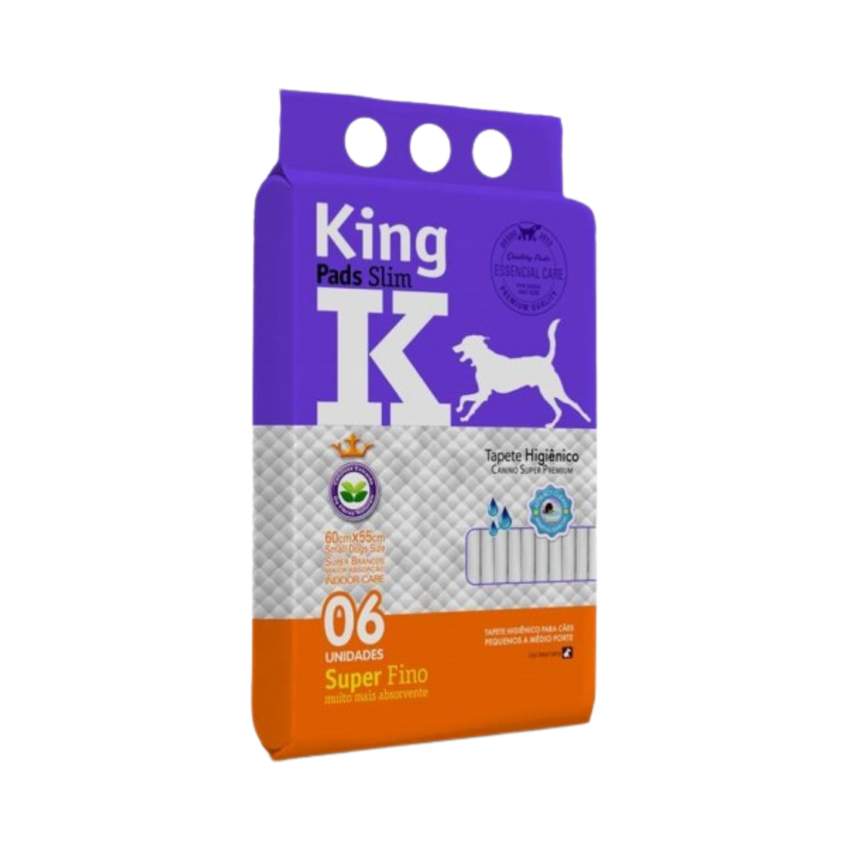 Imagem de TAPETE HIGIENICO KING PADS SLIM 60X55 COM 6UN