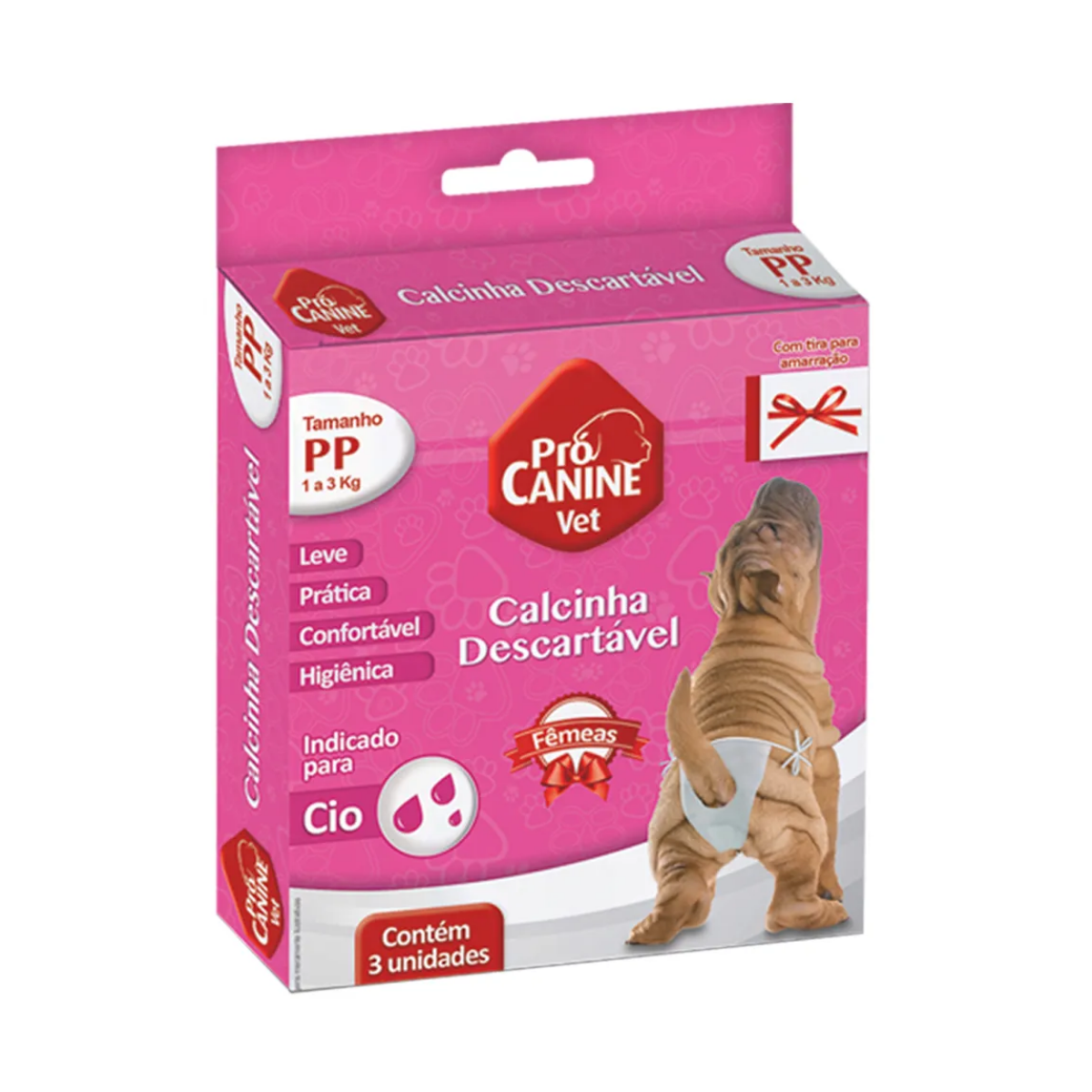 Imagem de PROCANINE VET CALCINHA DESCARTAVEL PP COM 3UN