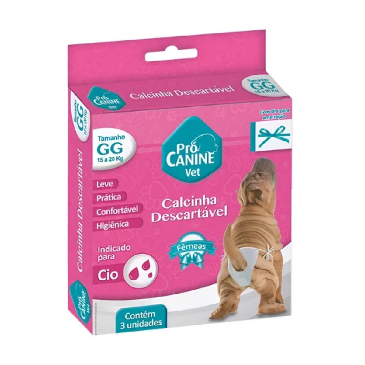 Imagem de PROCANINE VET CALCINHA DESCARTAVEL GIGANTE COM 3UN