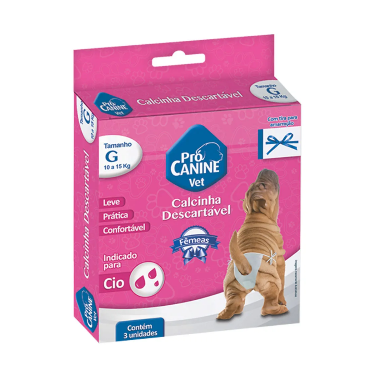 Imagem de PROCANINE VET CALCINHA DESCARTAVEL GRANDE COM 3N