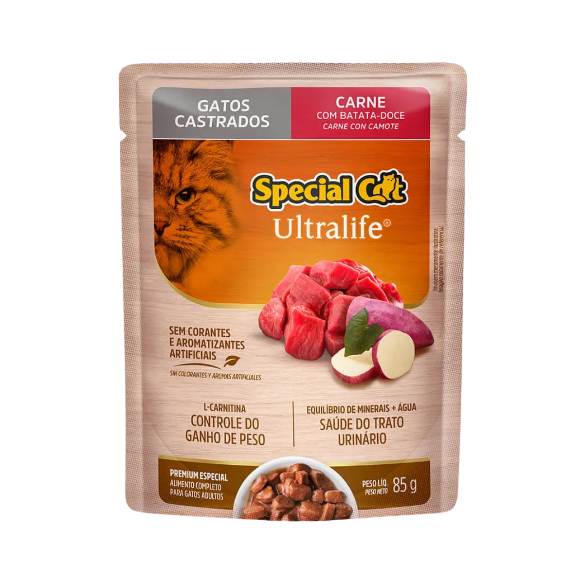 Imagem de SPECIAL CAT ULTRALIFE SACHE CASTRADO CARNE 85GR