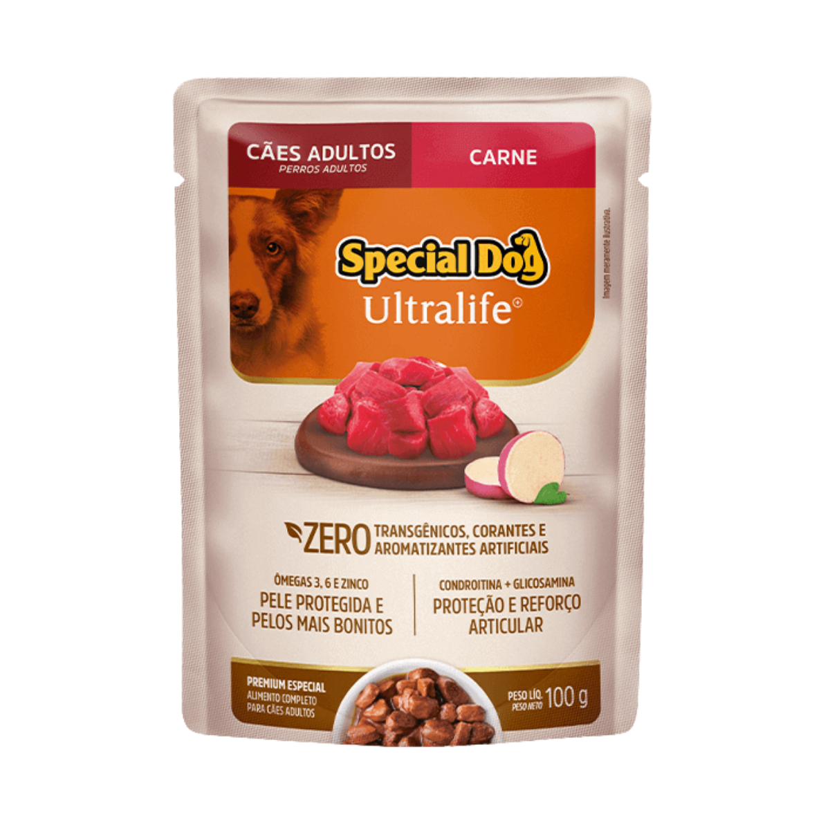 Imagem de SACHÊ SPECIAL DOG ULTRALIFE ADULTO CARNE AO MOLHO 100G