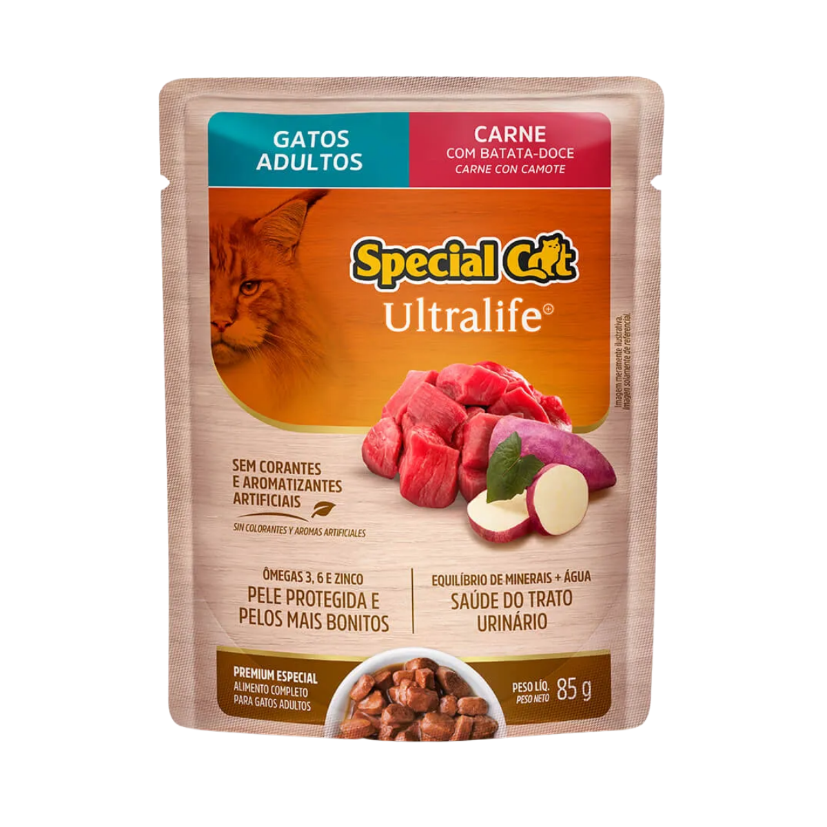 Imagem de SACHÊ SPECIAL CAT ADULTOS CARNE AO MOLHO 85G