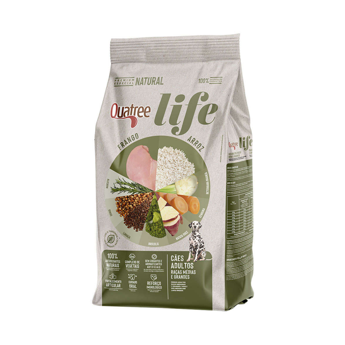 Imagem de RAÇÃO PARA CACHORRO QUATREE LIFE ADULTO RAÇAS MÉDIAS E GRANDES 15KG