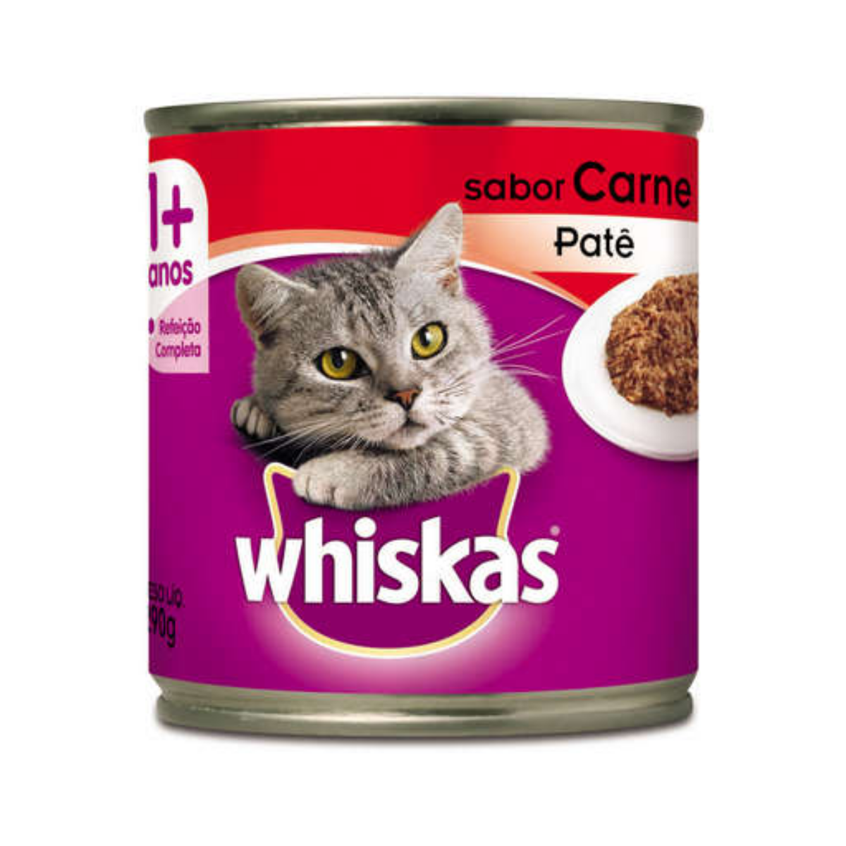 Imagem de LATA WHISKAS ADULTO CARNE PATÊ 280G