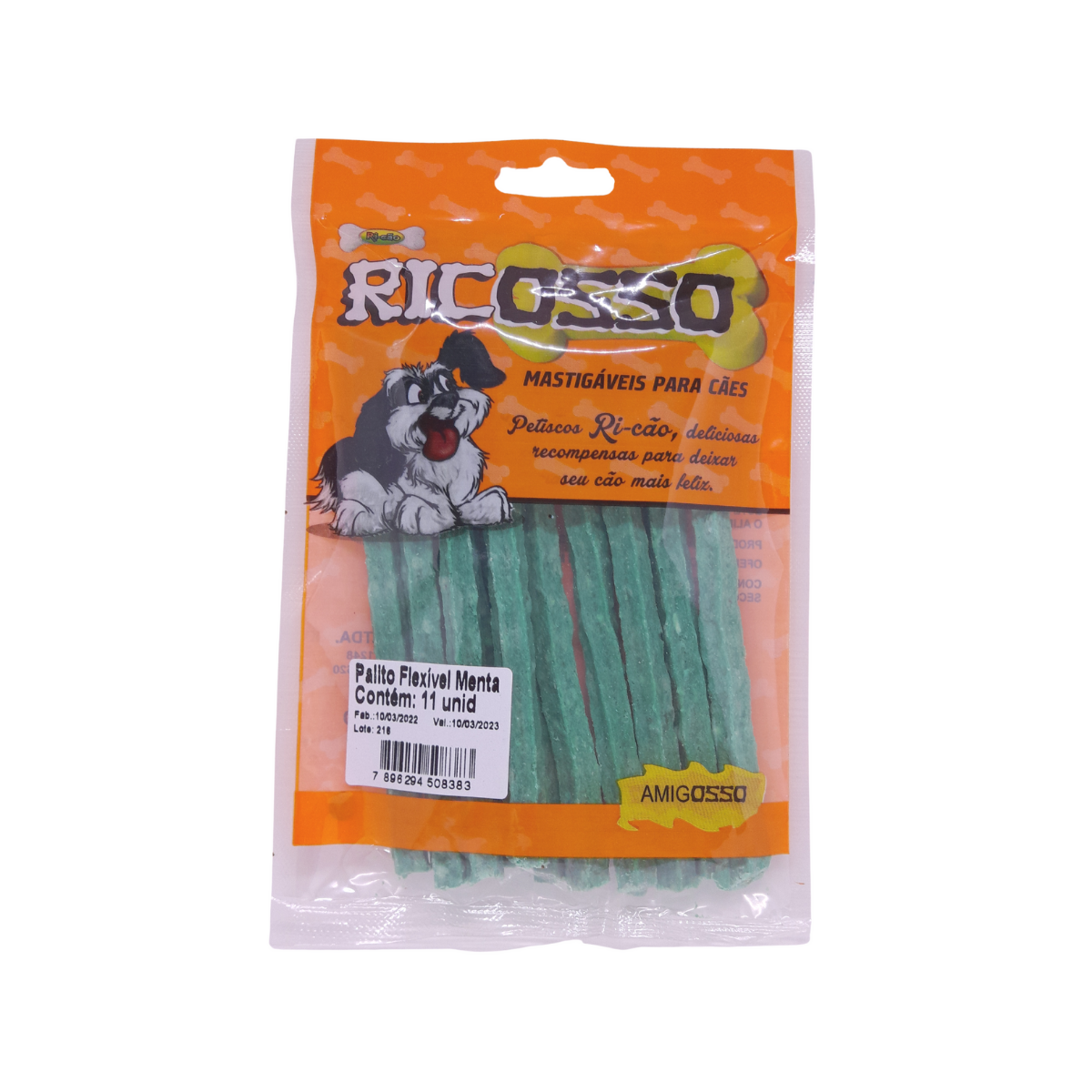 Imagem de PALITO FLEXÍVEL MENTA CARTELA RICOSSO