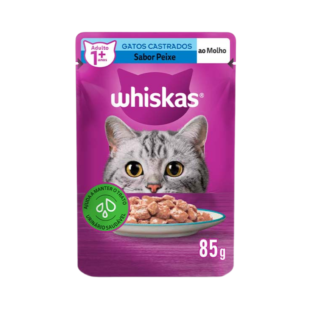 Imagem de SACHÊ PARA GATO PEIXE WHISKAS ADULTO 85G