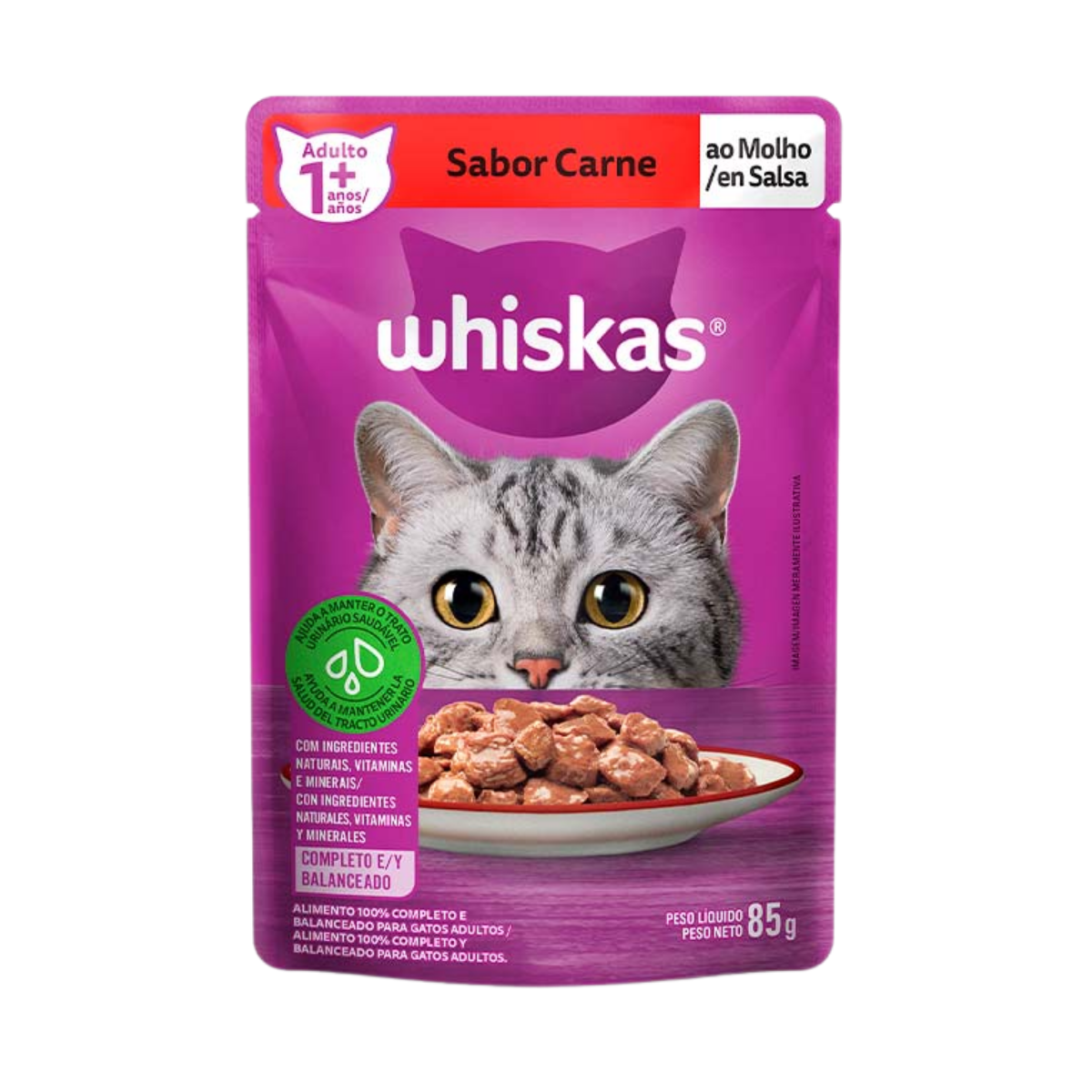 Imagem de WHISKAS SACHÊ ADULTO CARNE 85G
