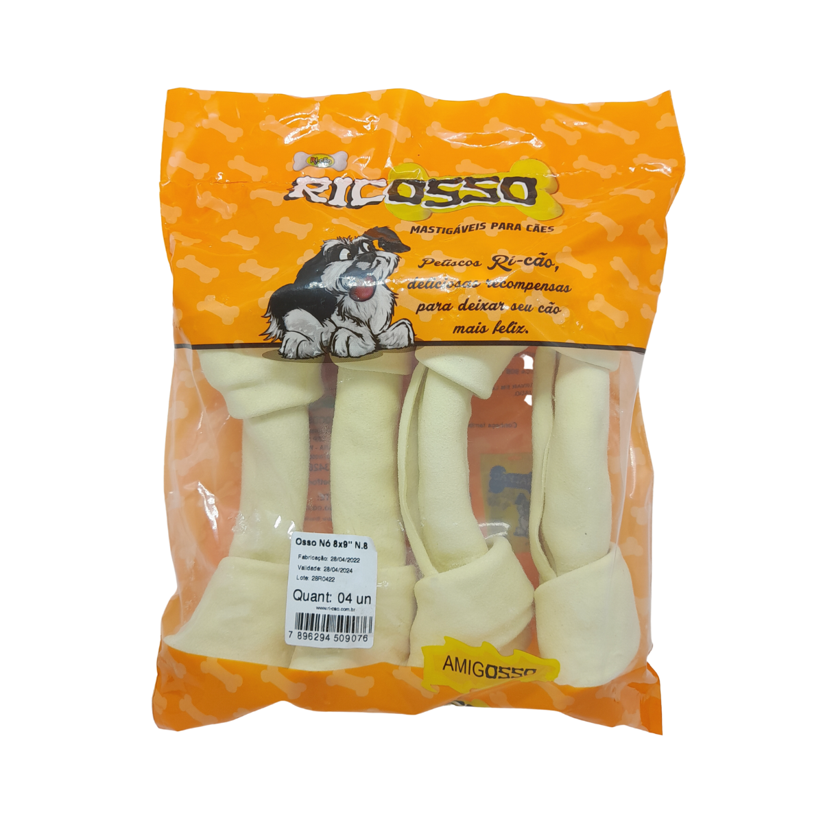 Imagem de OSSO NÓ RICOSSO 8X9 PACOTE KG 4 UNIDADES