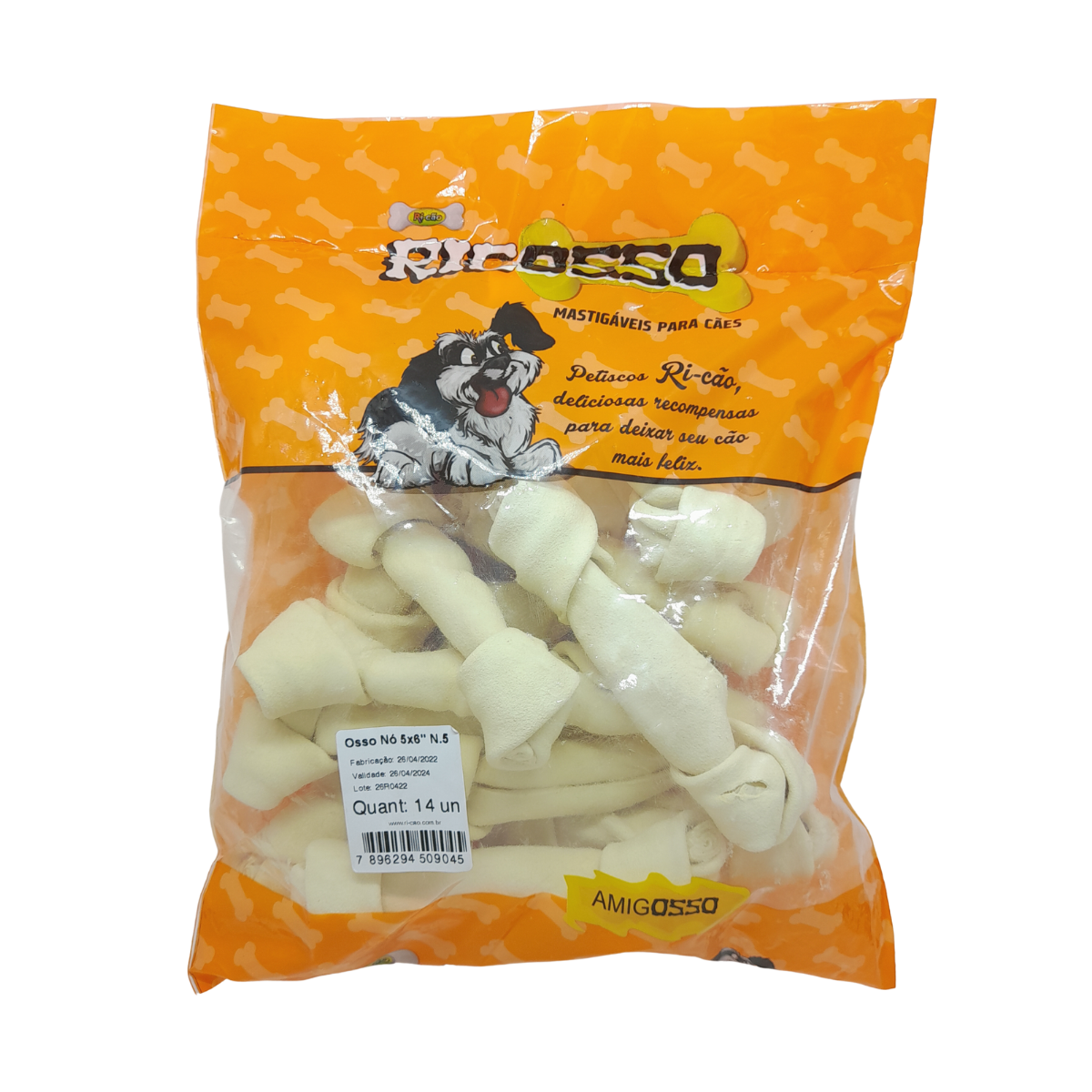 Imagem de OSSO NÓ RICOSSO 5X6 PACOTE KG 11 UNIDADES