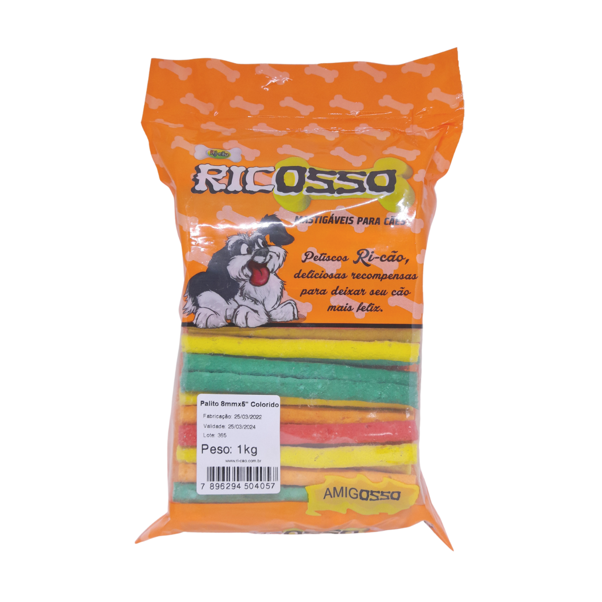 Imagem de PALITO RICOSSO 8MMX5" 1 KG COLORIDO