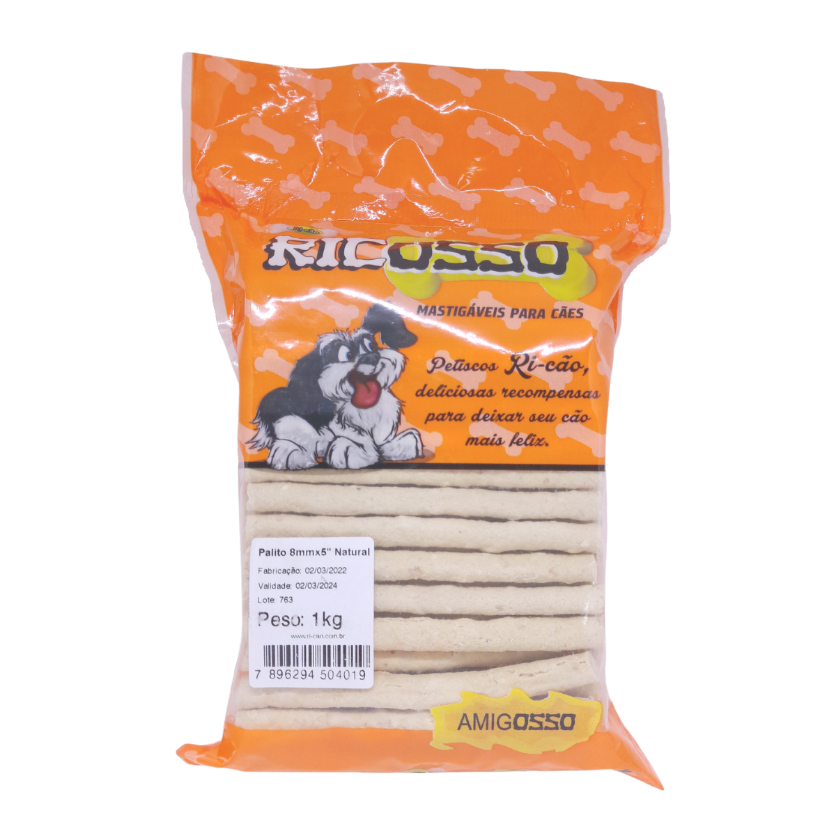 Imagem de PALITO RICOSSO 8MMX5" 1 KG NATURAL