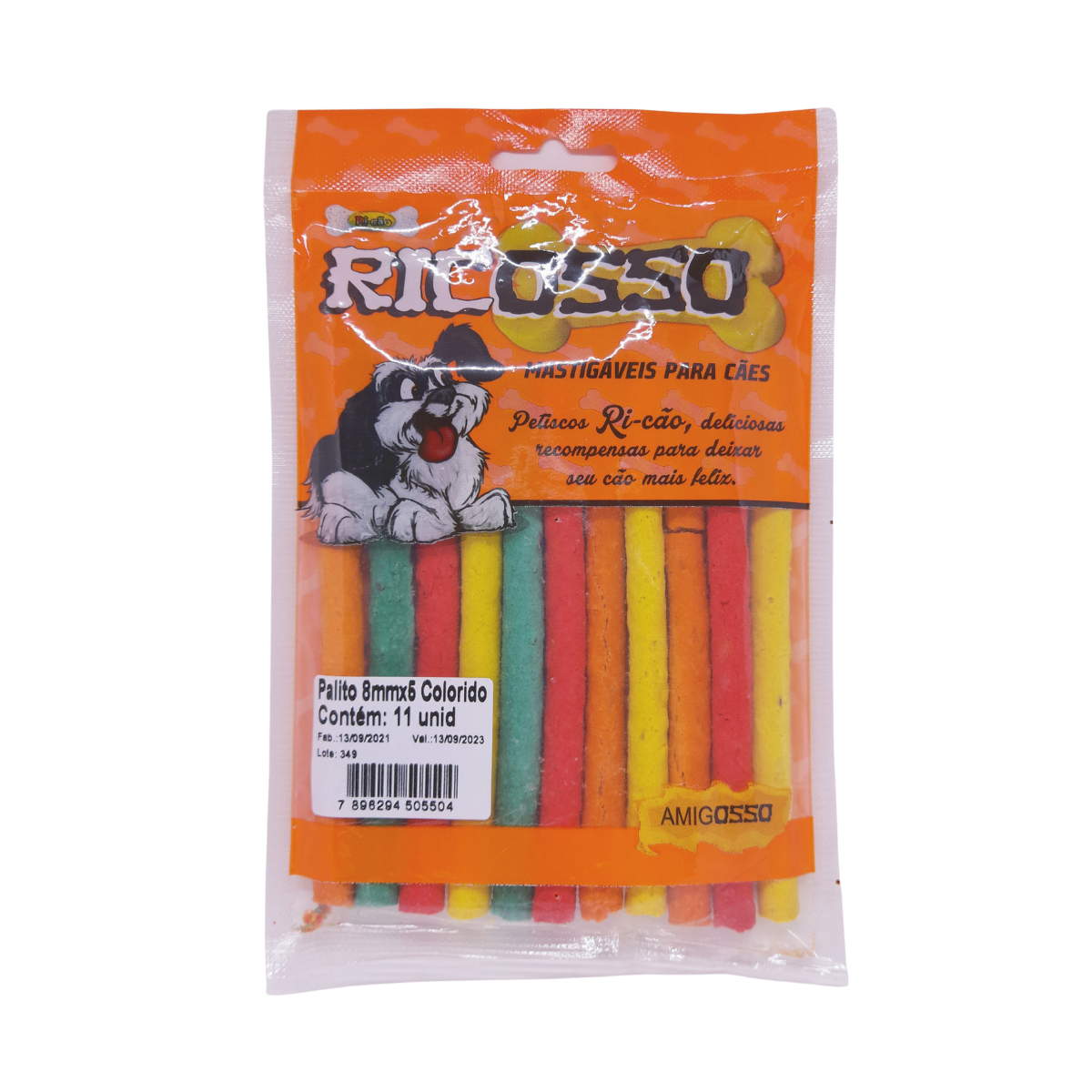 Imagem de PALITO RICOSSO 8MMX5" COLORIDO CARTELA