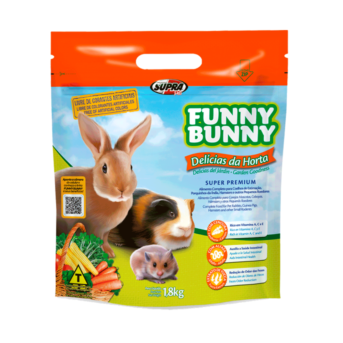Imagem de RAÇÃO FUNNY BUNNY DELICIAS DA HORTA 1,8KG