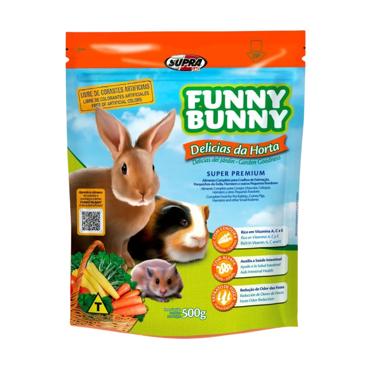 Imagem de RAÇÃO FUNNY BUNNY DELICIAS DA HORTA 500G