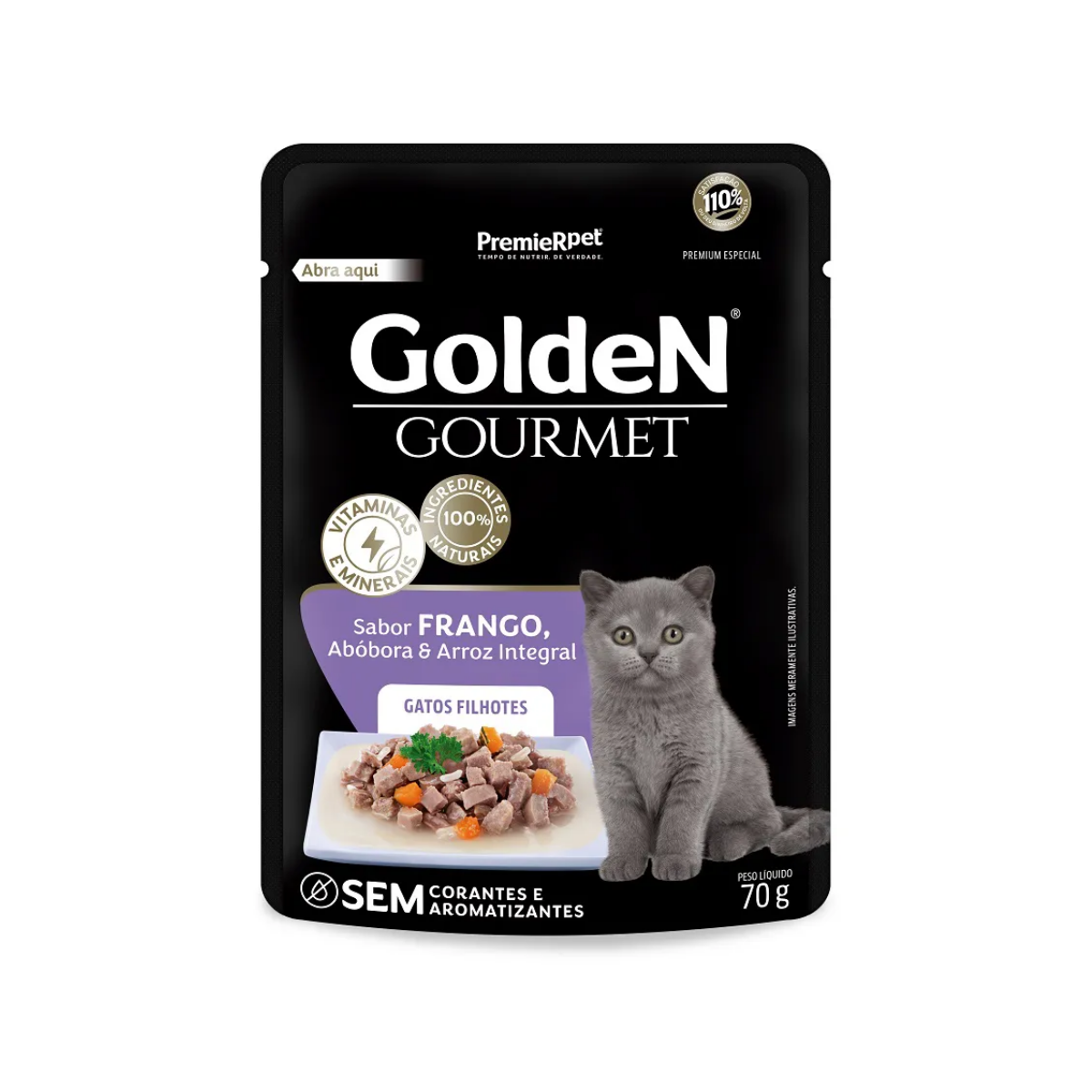Imagem de SACHE GOLDEN GOURMET GATOS FILHOTE FRANGO 70 G