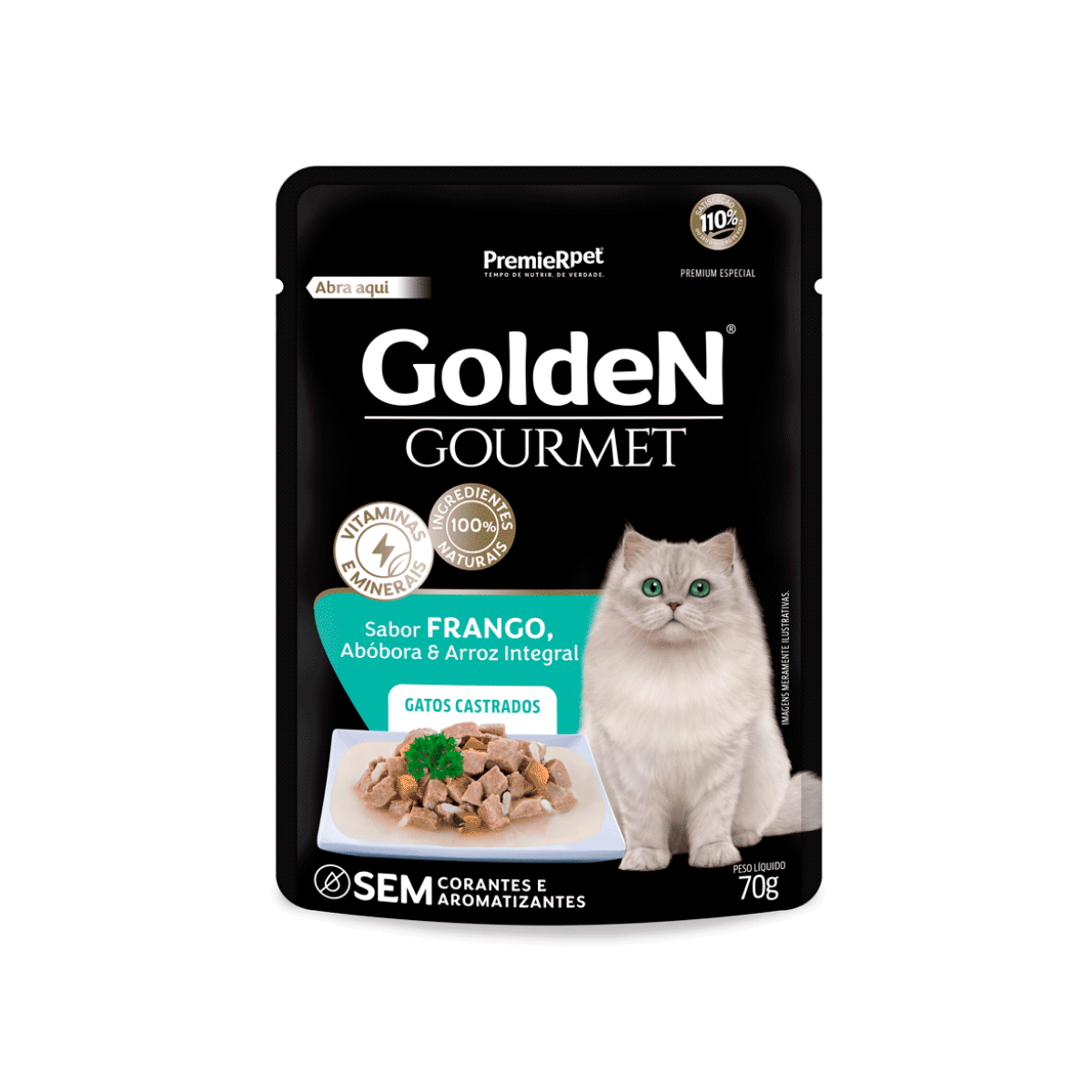 Imagem de SACHE GOLDEN GOURMET GATOS ADULTO CASTRADO FRANGO 70 G