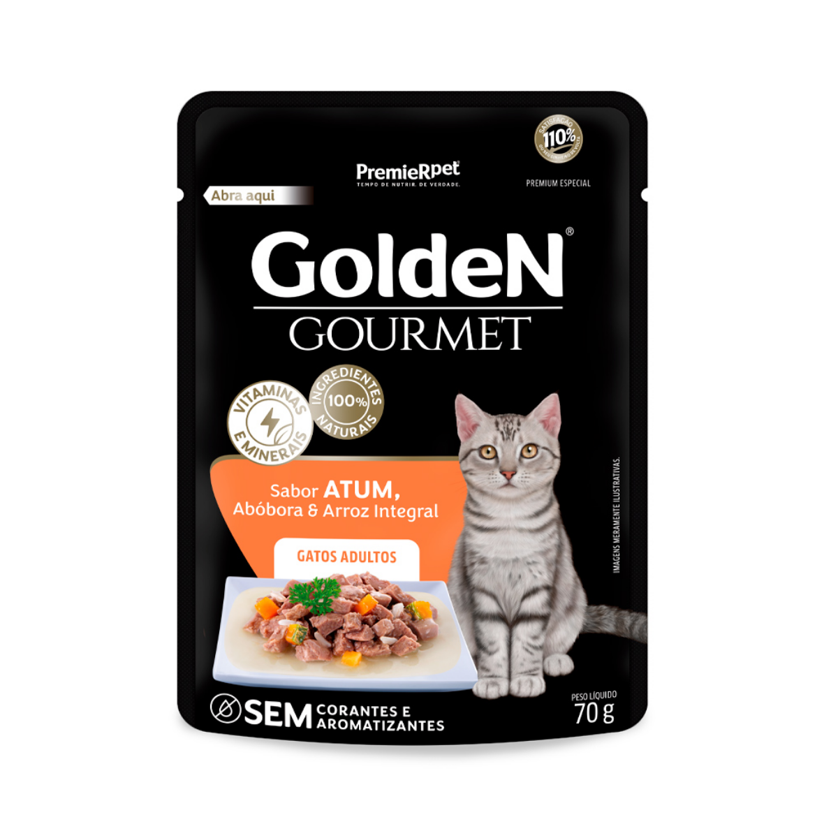 Imagem de SACHE GOLDEN GOURMET GATOS ADULTO ATUM 70 G