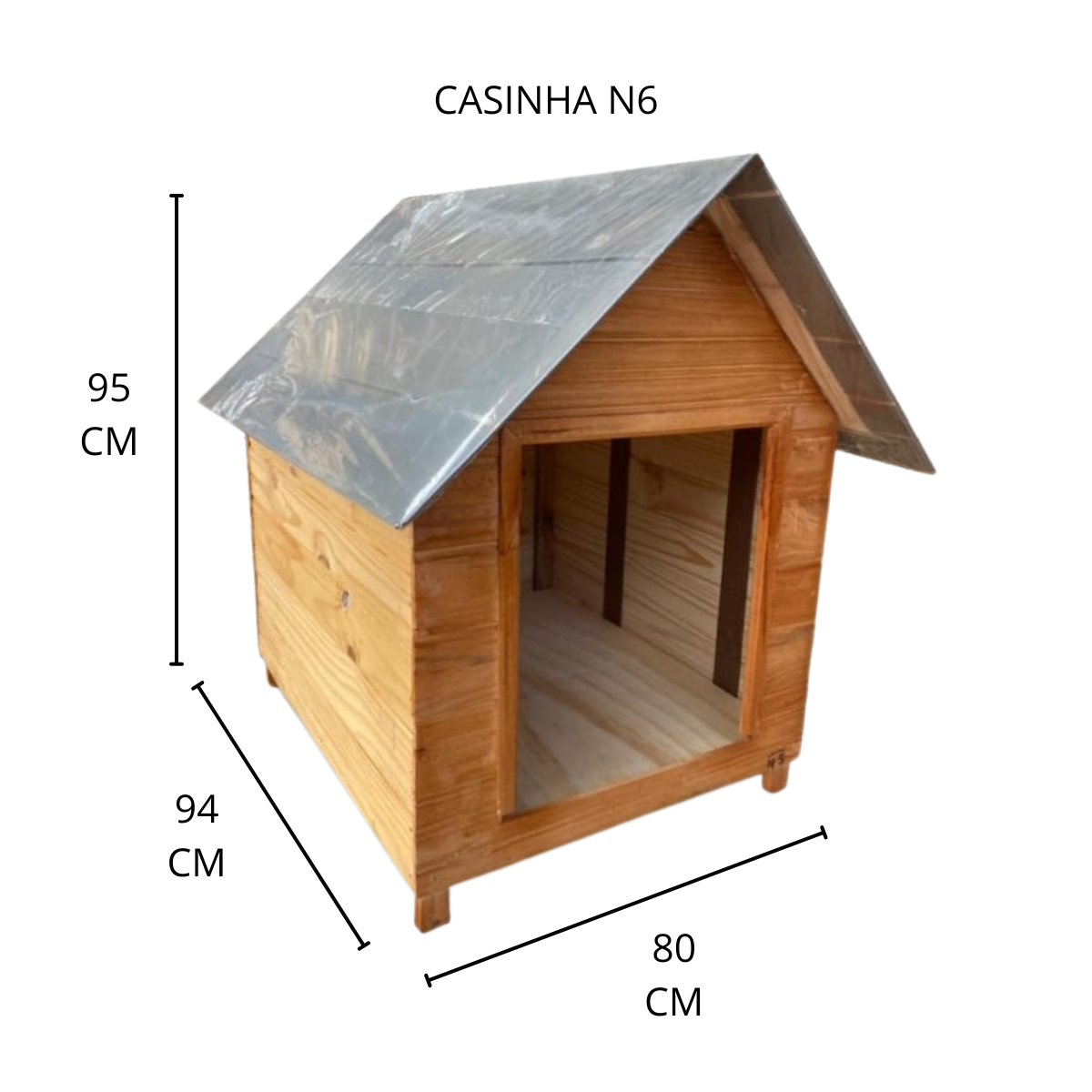 Imagem de *CASINHA DE CACHORRO DE PINUS INVERNIZADA N 06